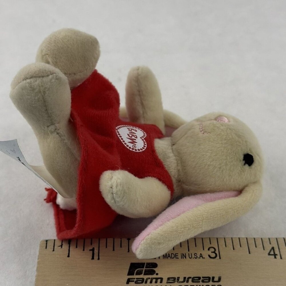 Vintage 2006 Build-A-Bear Pawlette Coufur Plush Bunny 4" Red Heart Dress - Picture 9 of 11